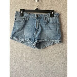 JUST BLACK Denim Shorts Women's Medium‎ Light Wash Frayed Hem Casual